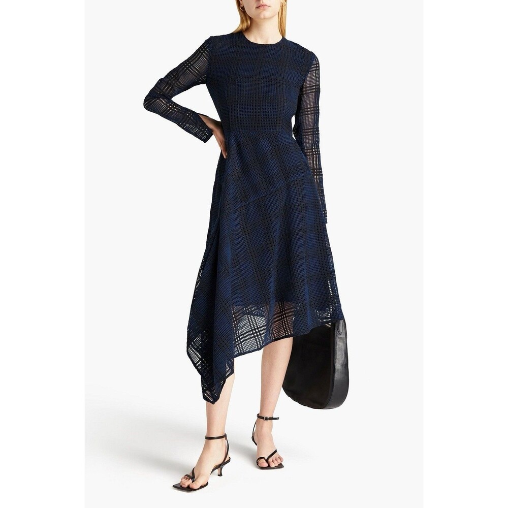 By Malene Birger Ima Q67338002 Asymmetric Crochet Dress Women’s in Blue - 36